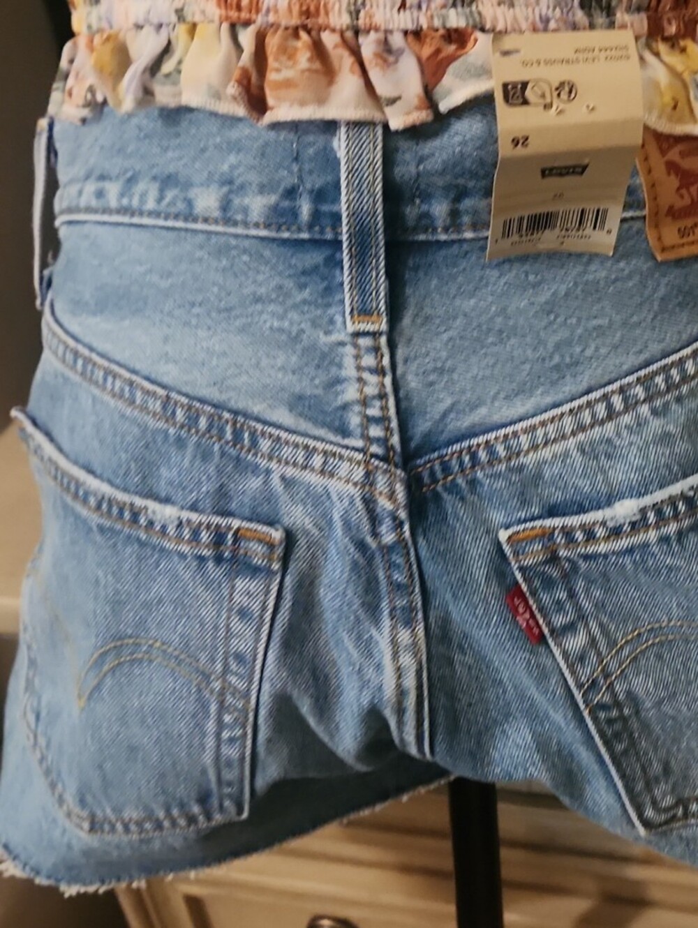 Levi's Light Blue Denim Women's Overalls Shorts